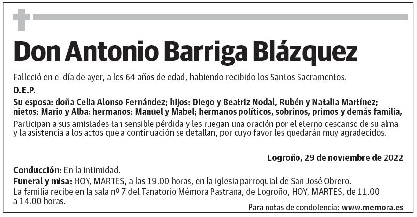 Don Antonio Barriga Blázquez