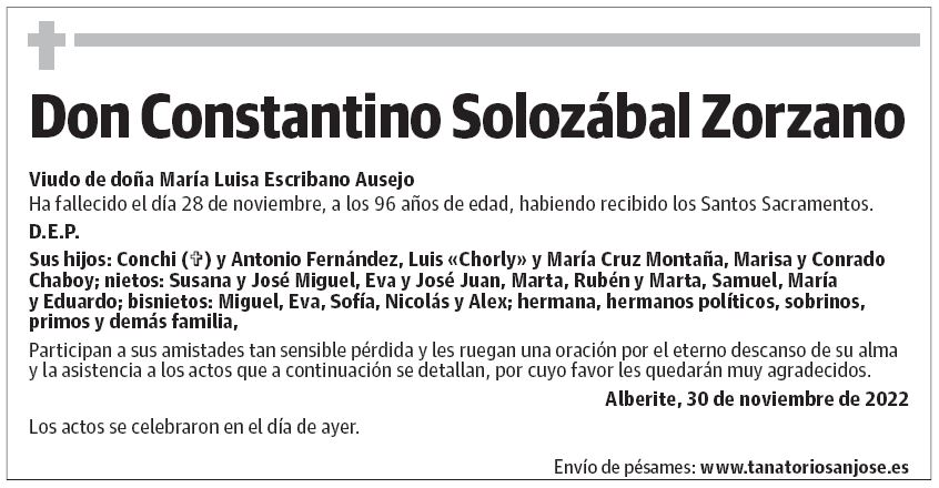 Don Constantino Solozábal Zorzano