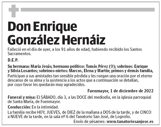 Don Enrique González Hernáiz