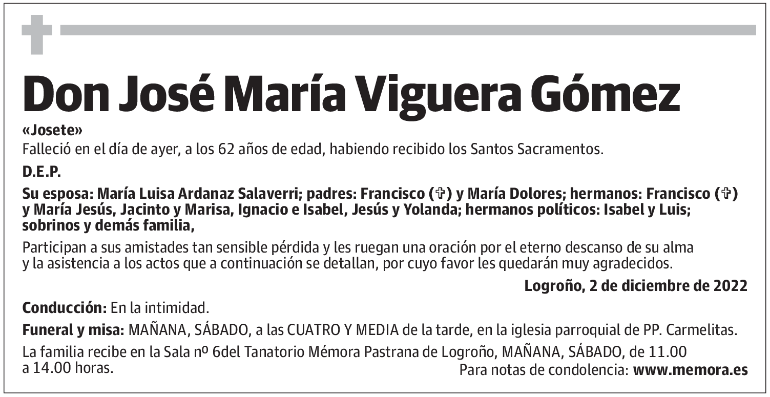 Don José María Viguera Gómez