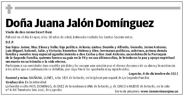 Doña Juana Jalón Domínguez