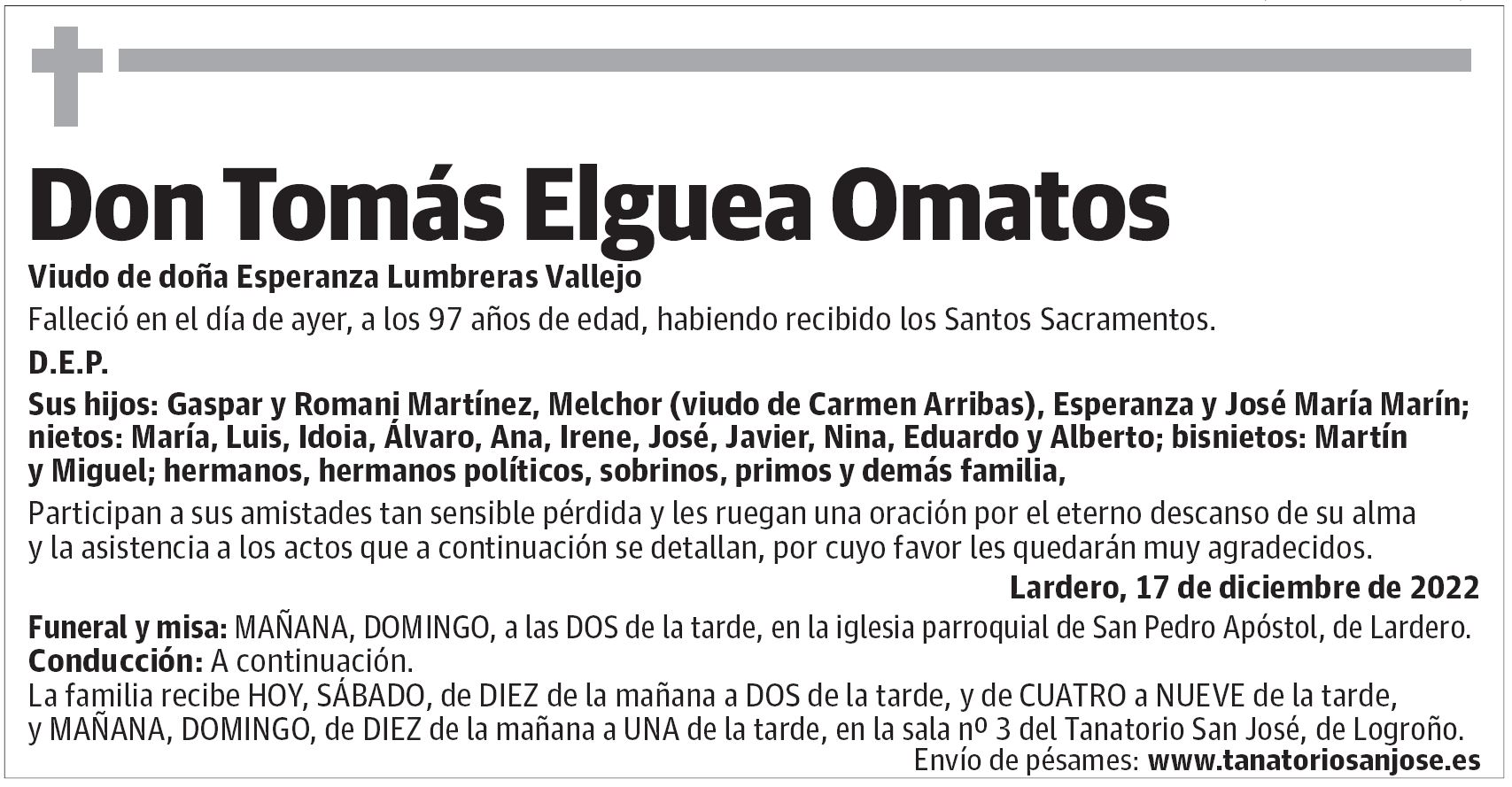 Don Tomás Elguea Omatos