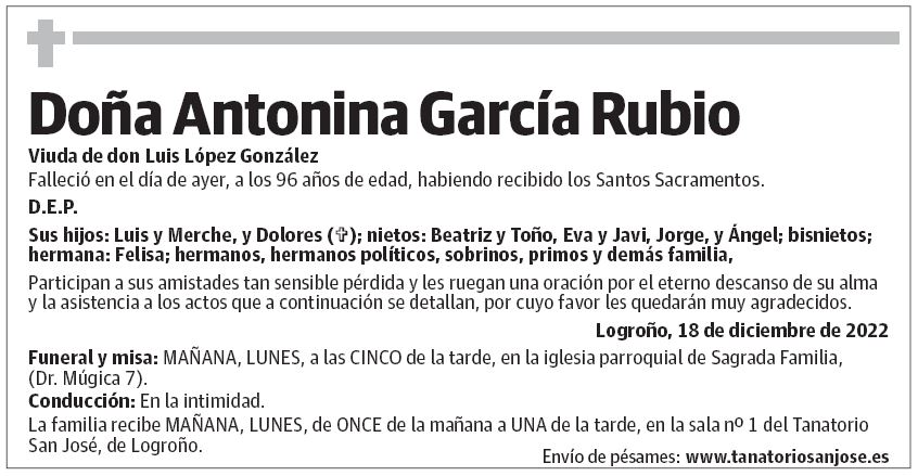 Doña Antonina García Rubio