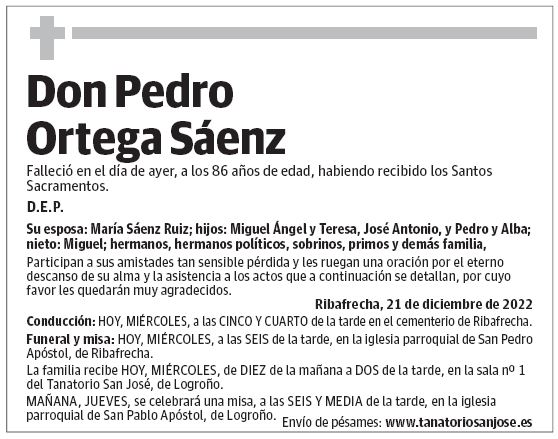 Don Pedro Ortega Sáenz