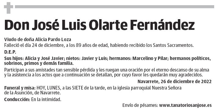 Don José Luis Olarte Fernández