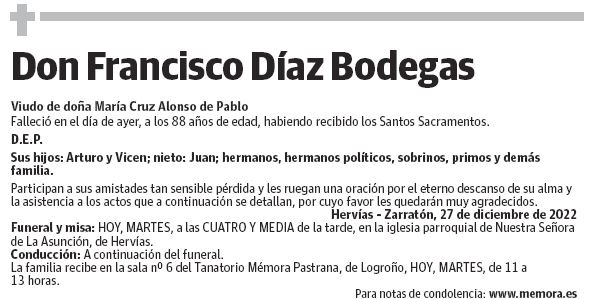 Don Francisco Díaz Bodegas