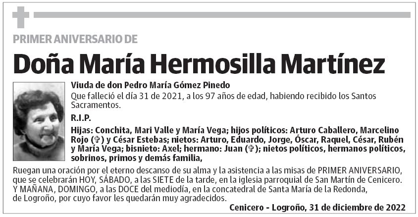 Doña María Hermosilla Martínez