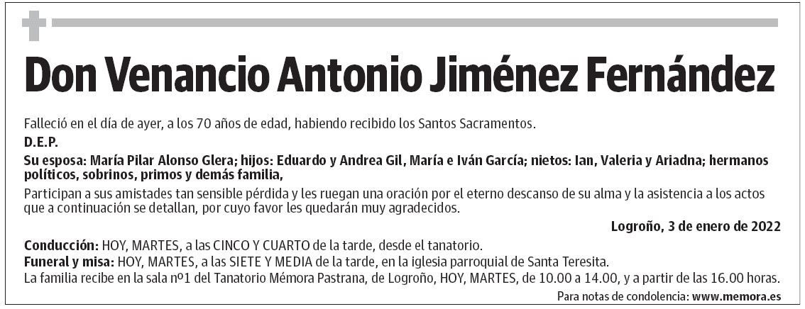 Don Venancio Antonio Jiménez Fernández