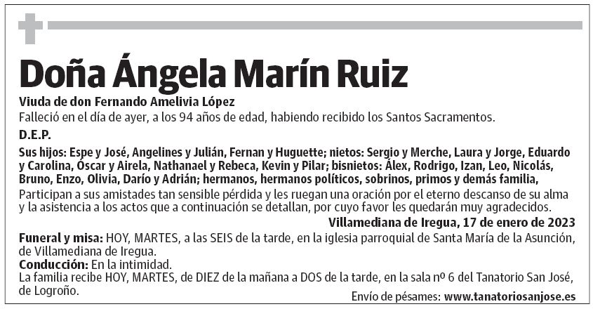 Doña Ángela Marín Ruiz