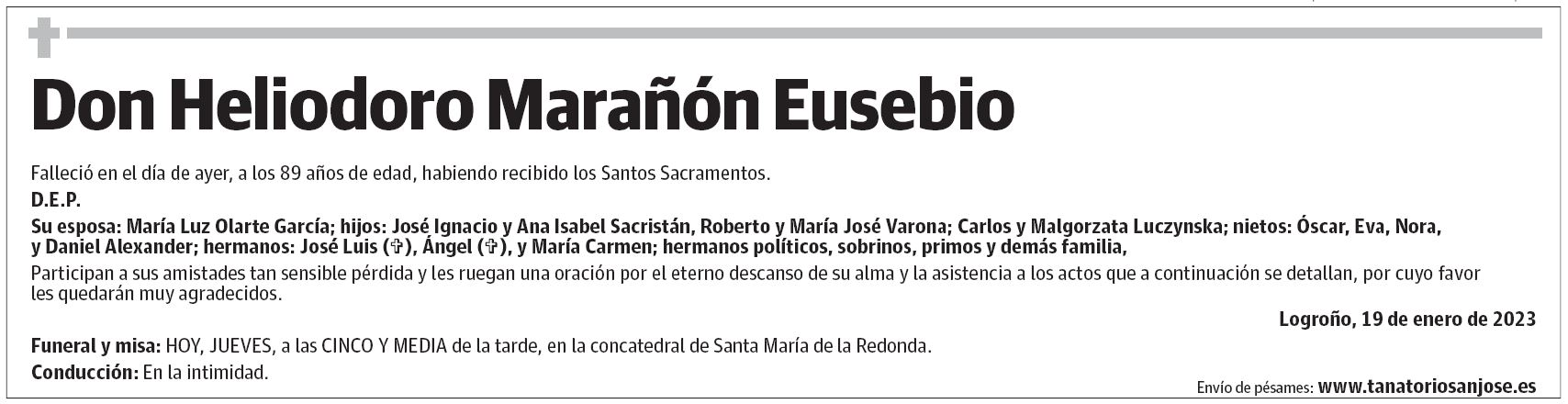 Don Heliodoro Marañón Eusebio