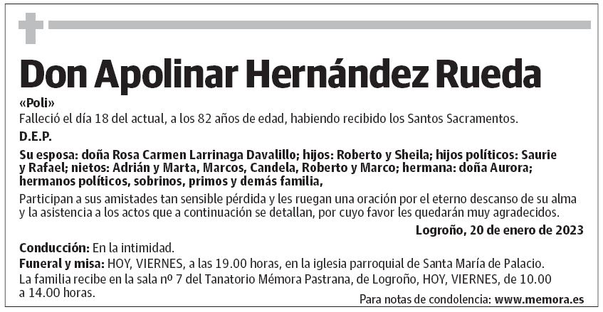 Don Apolinar Hernández Rueda