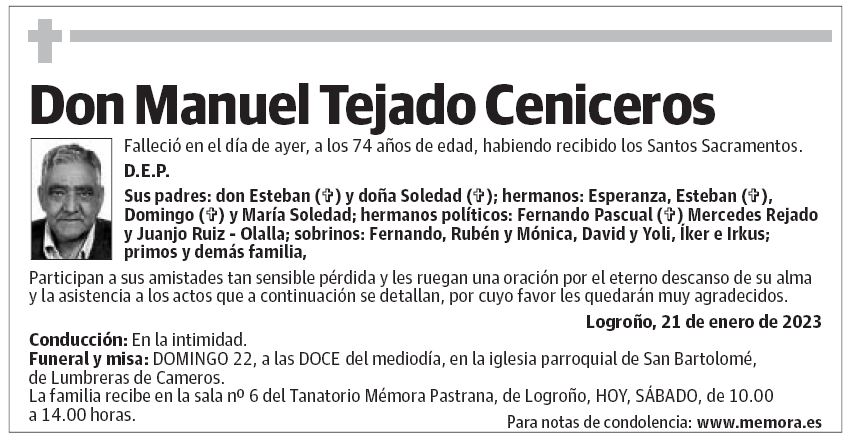 Don Manuel Tejado Ceniceros