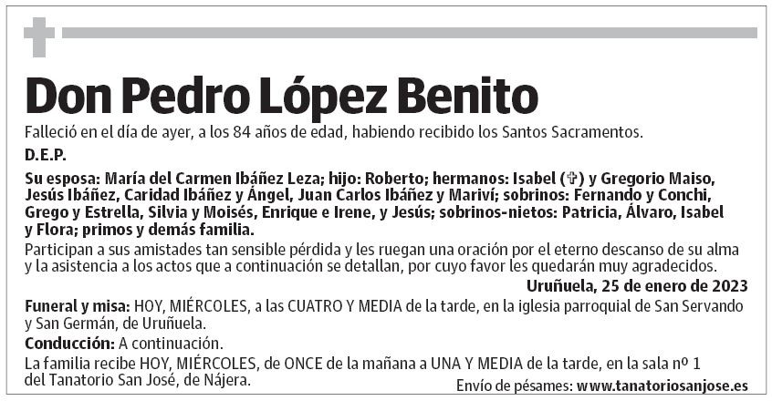 Don Pedro López Benito