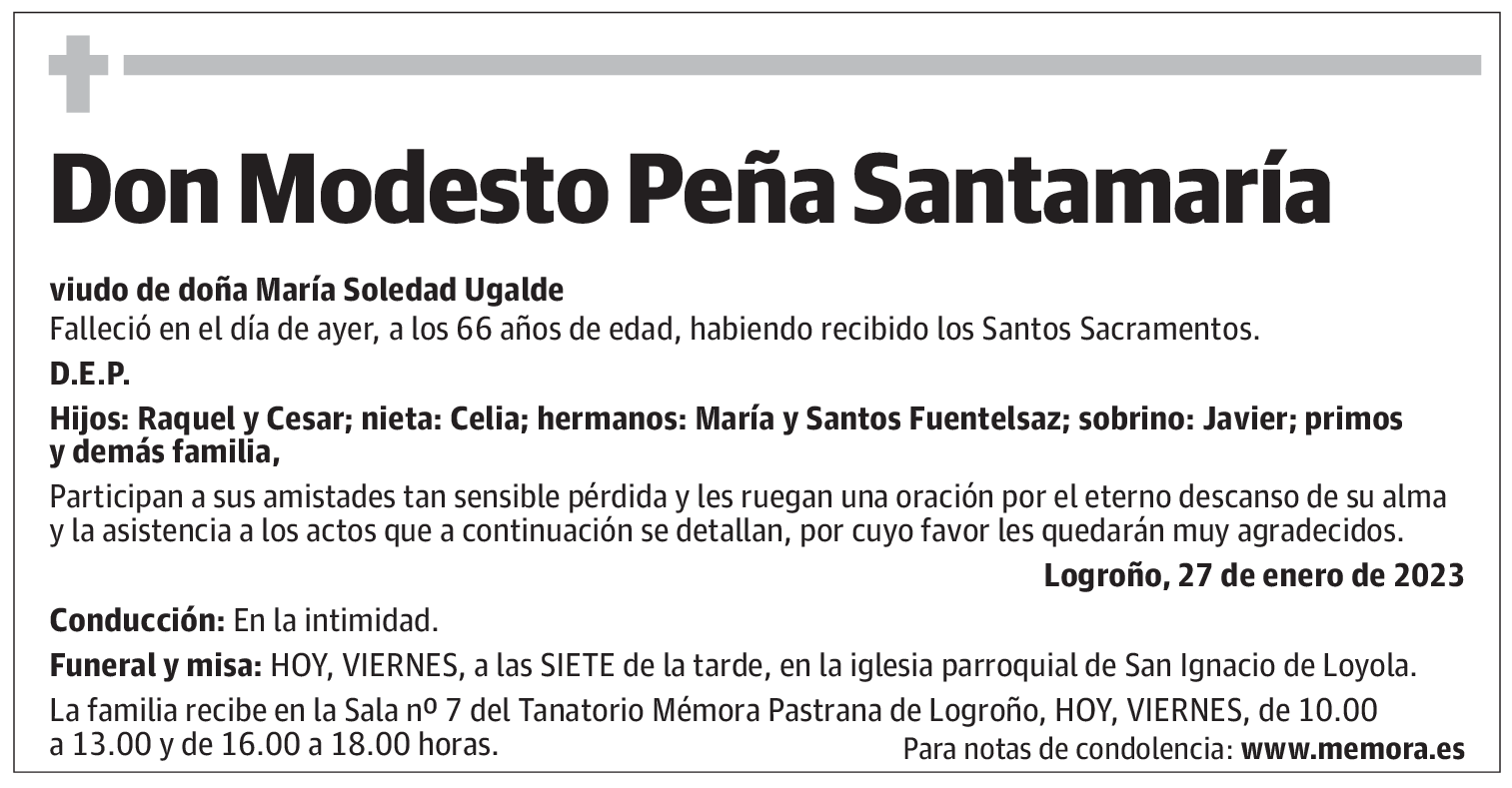 Don Modesto Peña Santamaría