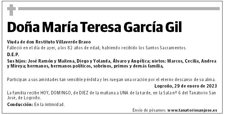 Doña María Teresa García Gil