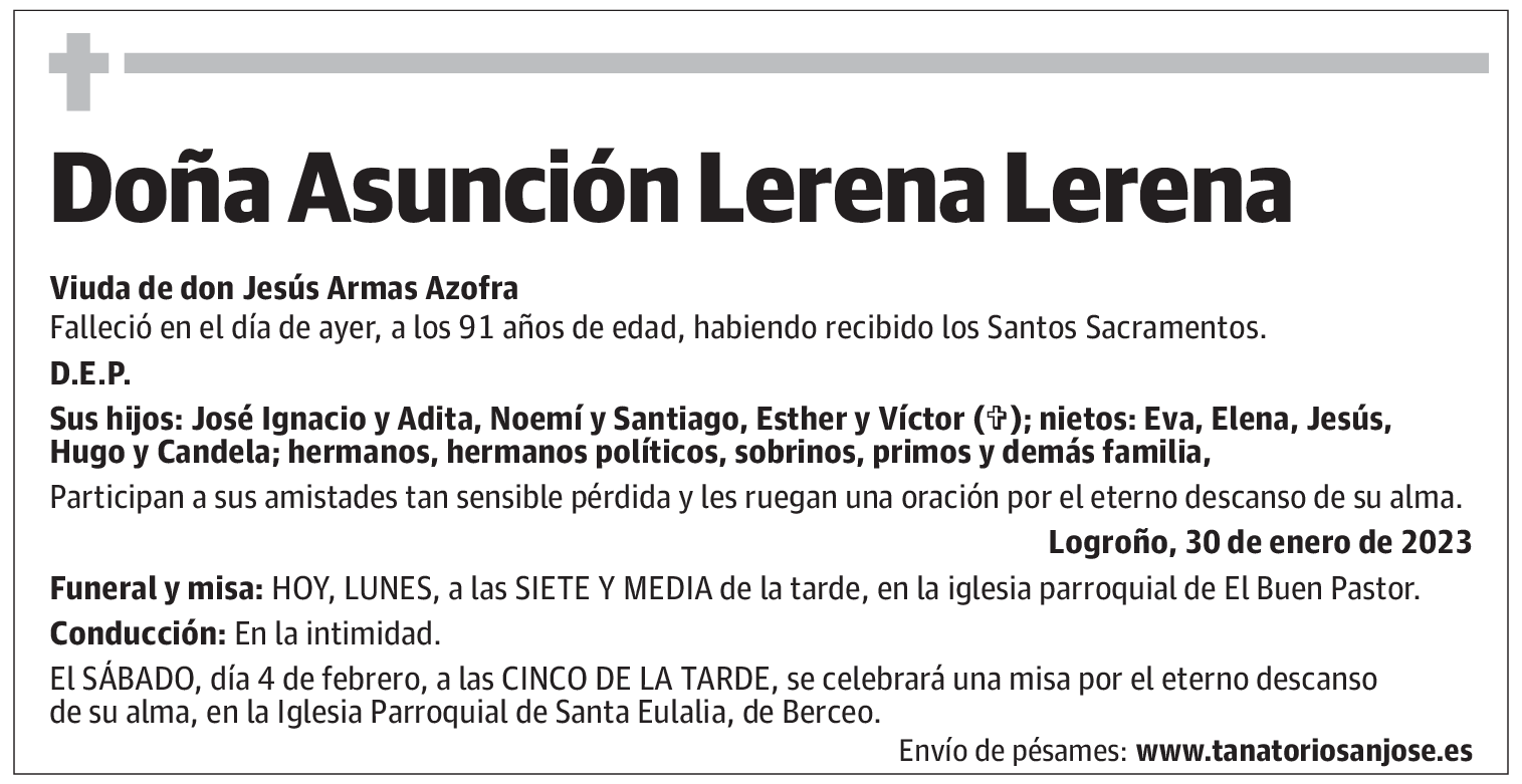 Doña Asunción Lerena Lerena