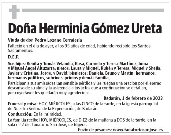 Doña Herminia Gómez Ureta