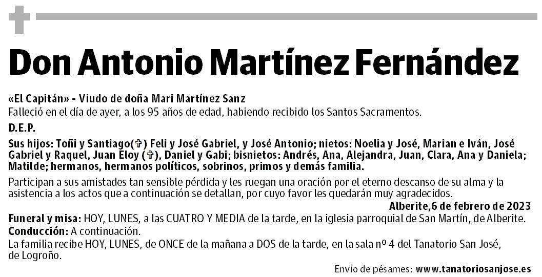 Don Antonio Martínez Fernández