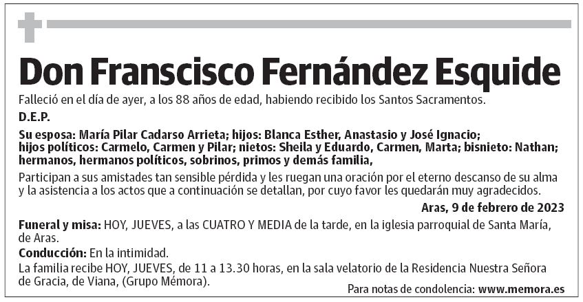 Don Franscisco Fernández Esquide