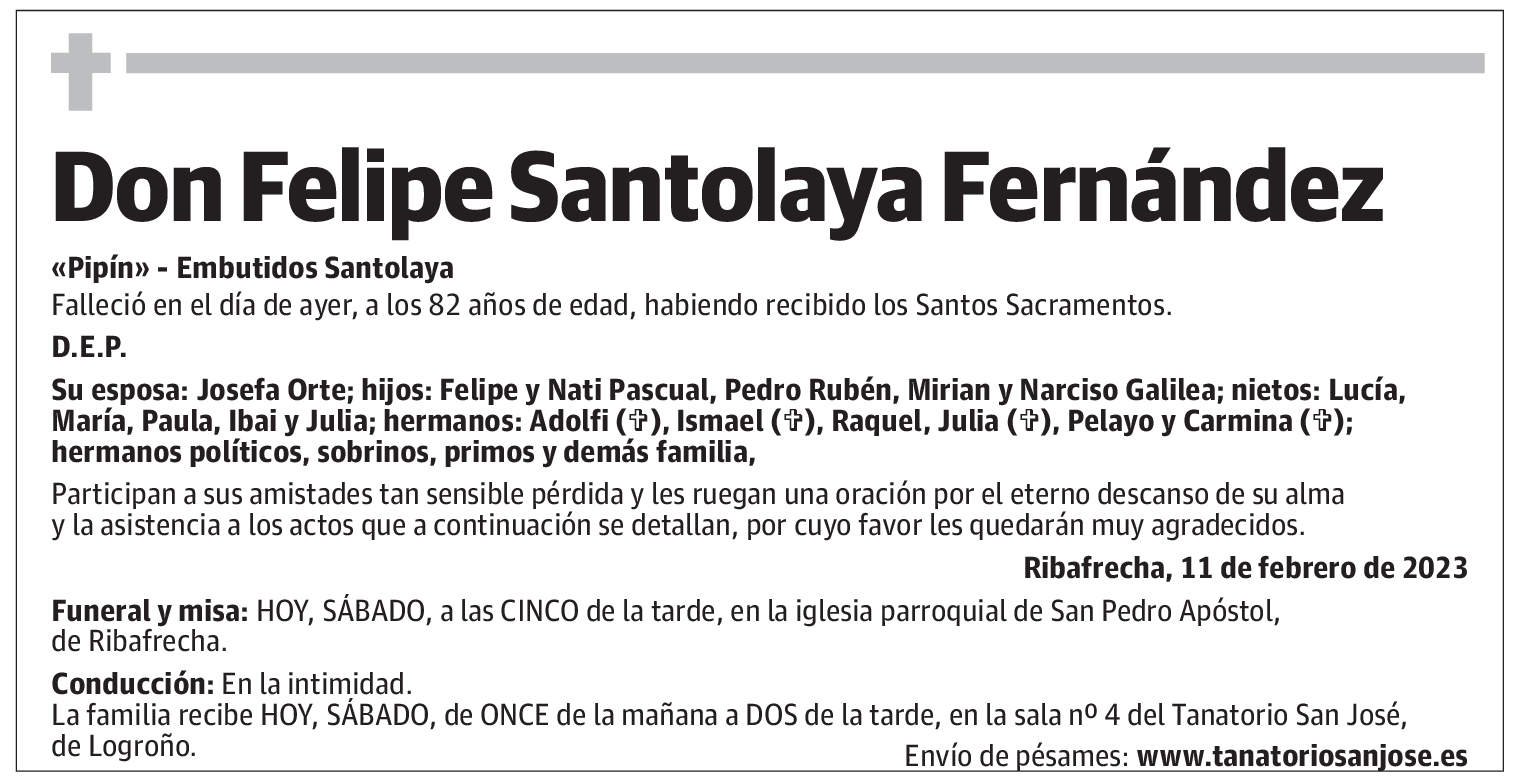 Don Felipe Santolaya Fernández