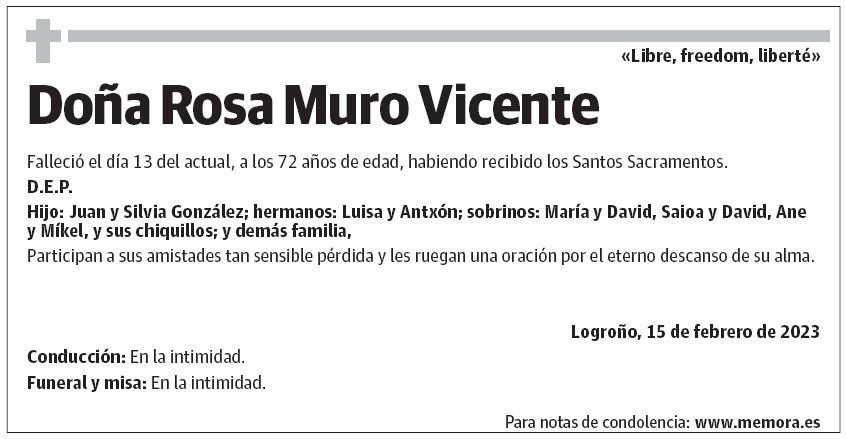 Doña Rosa Muro Vicente