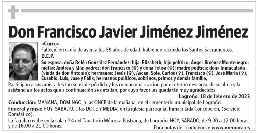 Don Francisco Javier Jiménez Jiménez
