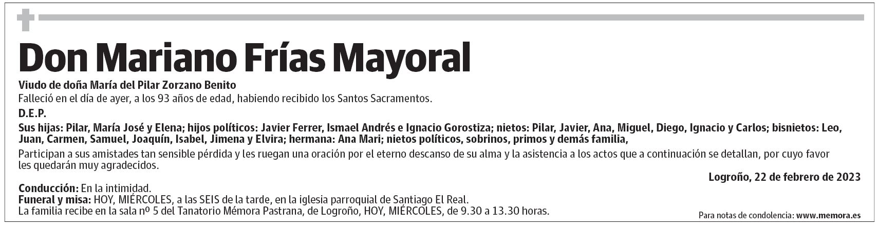 Don Mariano Frías Mayoral