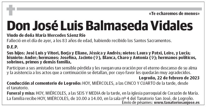 Don José Luis Balmaseda Vidales