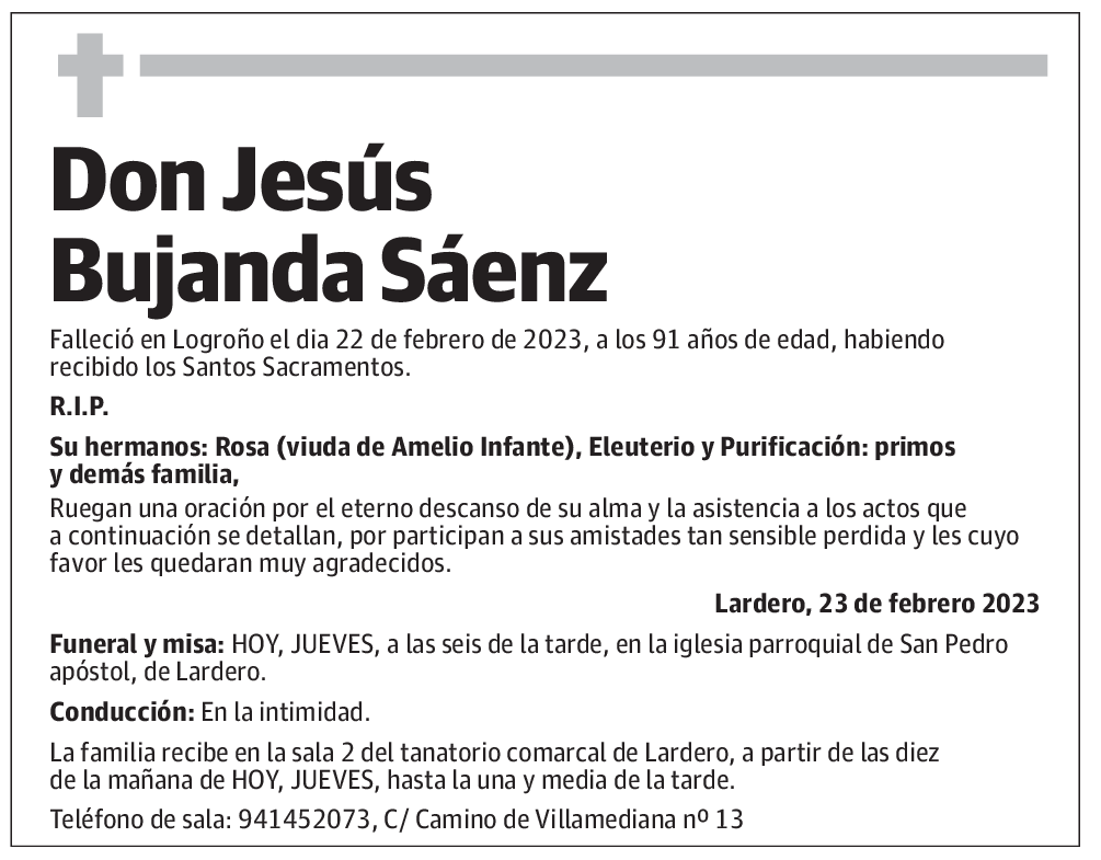 Don Jesús Bujanda Sáenz