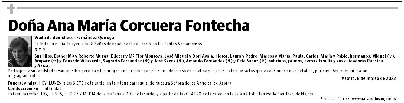 Doña Ana María Corcuera Fontecha