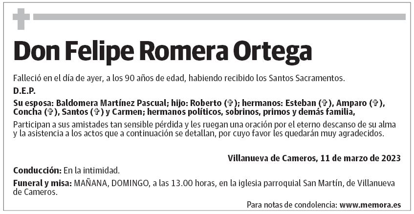 Don Felipe Romera Ortega