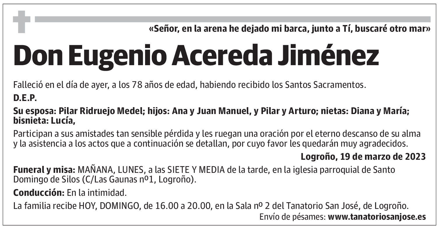 Don Eugenio Acereda Jiménez