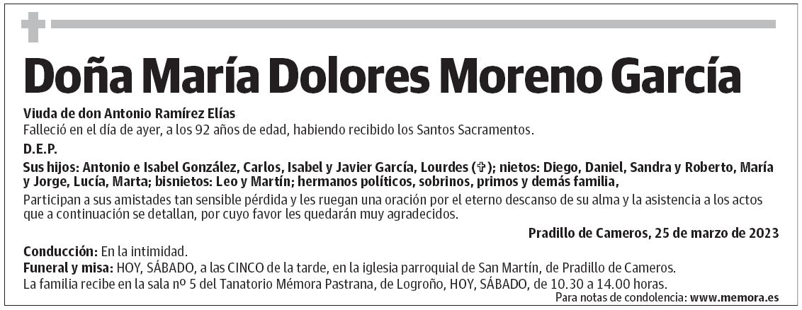 Doña María Dolores Moreno García