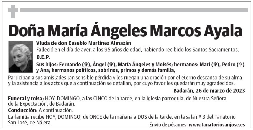 Doña María Ángeles Marcos Ayala