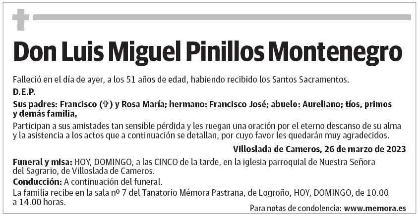 Don Luis Miguel Pinillos Montenegro