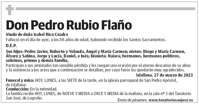 Don Pedro Rubio Flaño