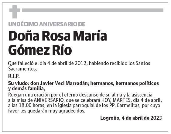 Doña Rosa María Gómez Río