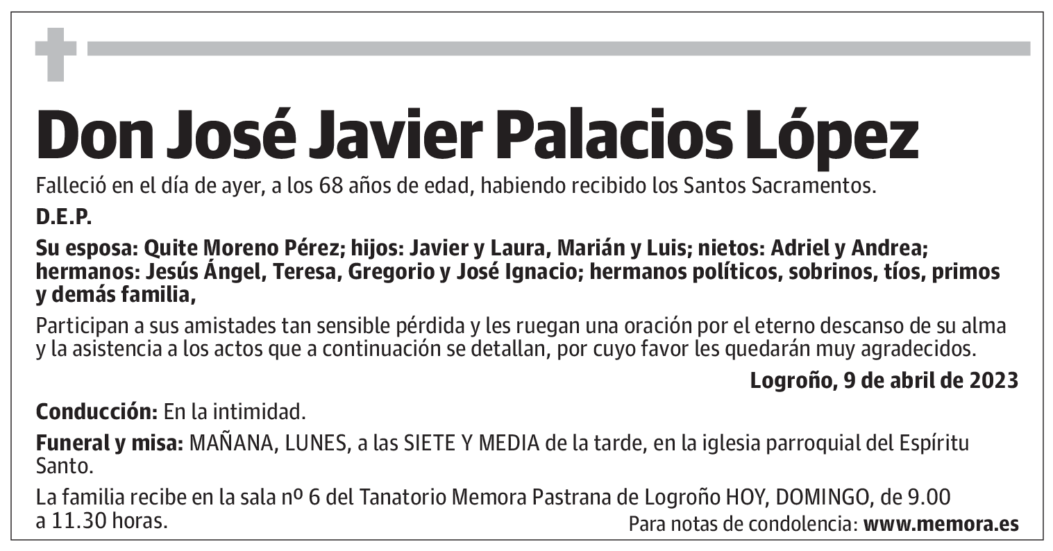 Don José Javier Palacios López