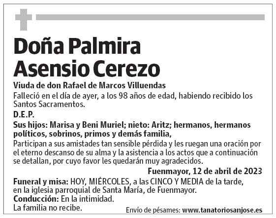 Doña Palmira Asensio Cerezo