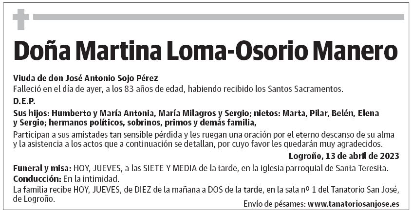 Doña Martina Loma-Osorio Manero