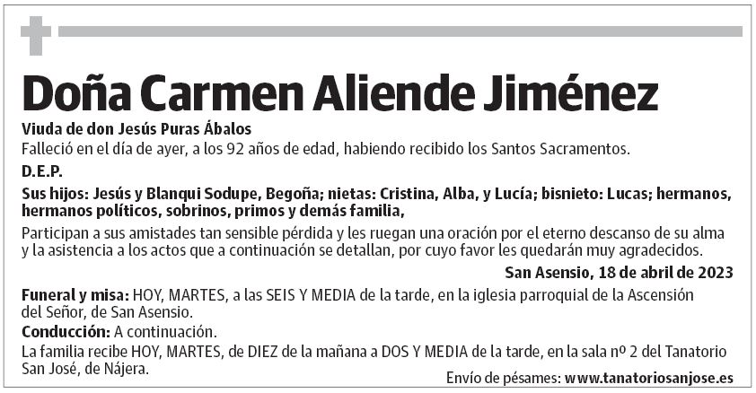 Doña Carmen Aliende Jiménez