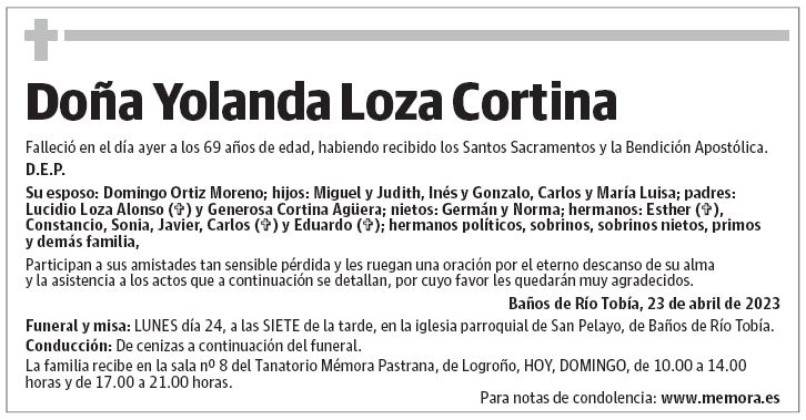 Doña Yolanda Loza Cortina