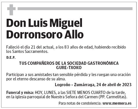 Don Luis Miguel Dorronsoro Allo