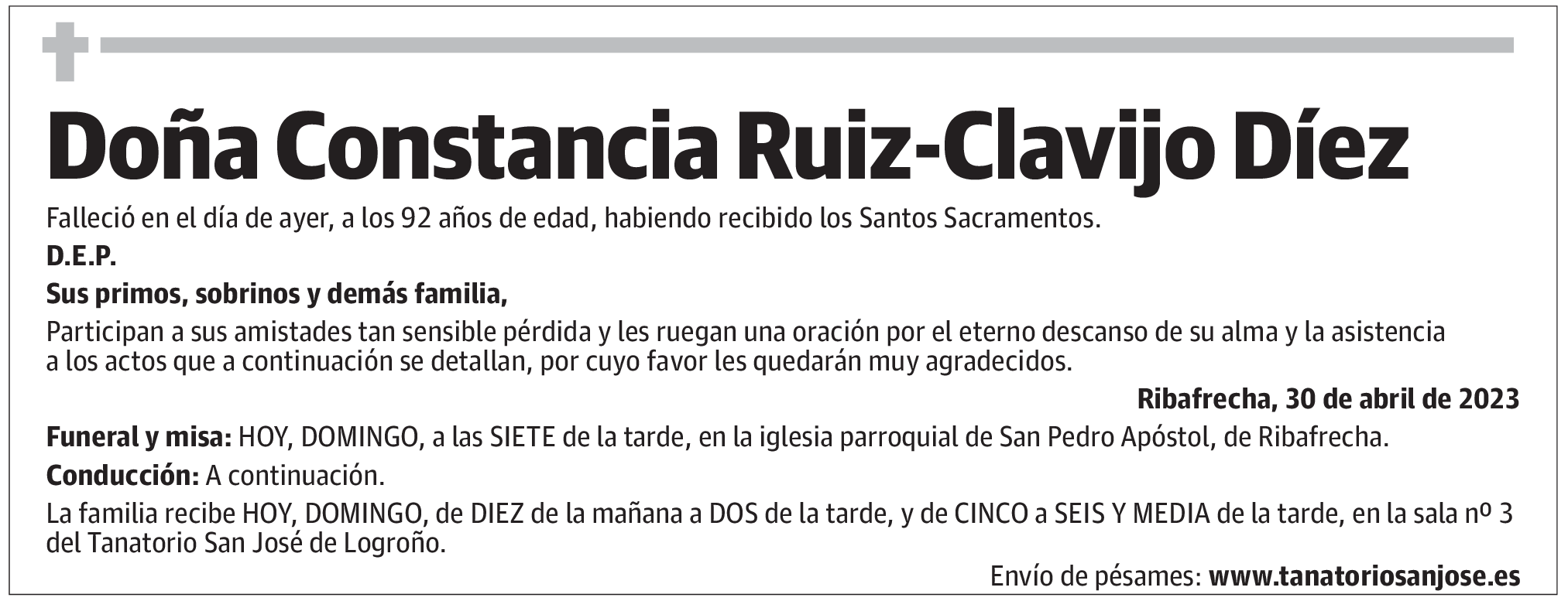 Doña Constancia Ruiz-Clavijo Díez