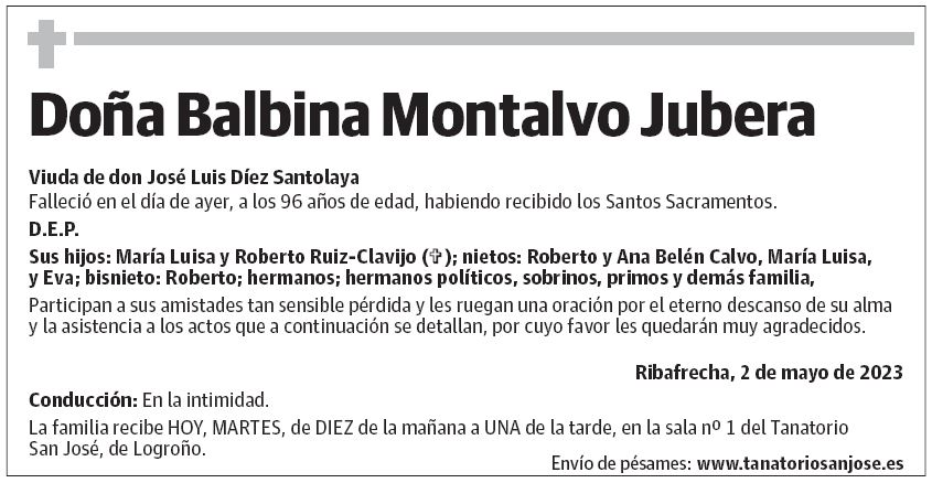 Doña Balbina Montalvo Jubera