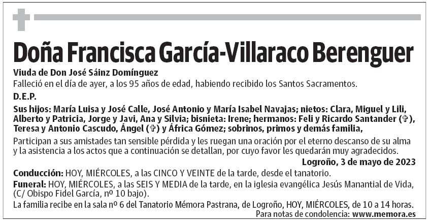 Doña Francisca García-Villaraco Berenguer