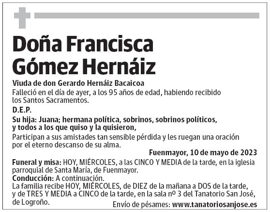 Doña Francisca Gómez Hernáiz