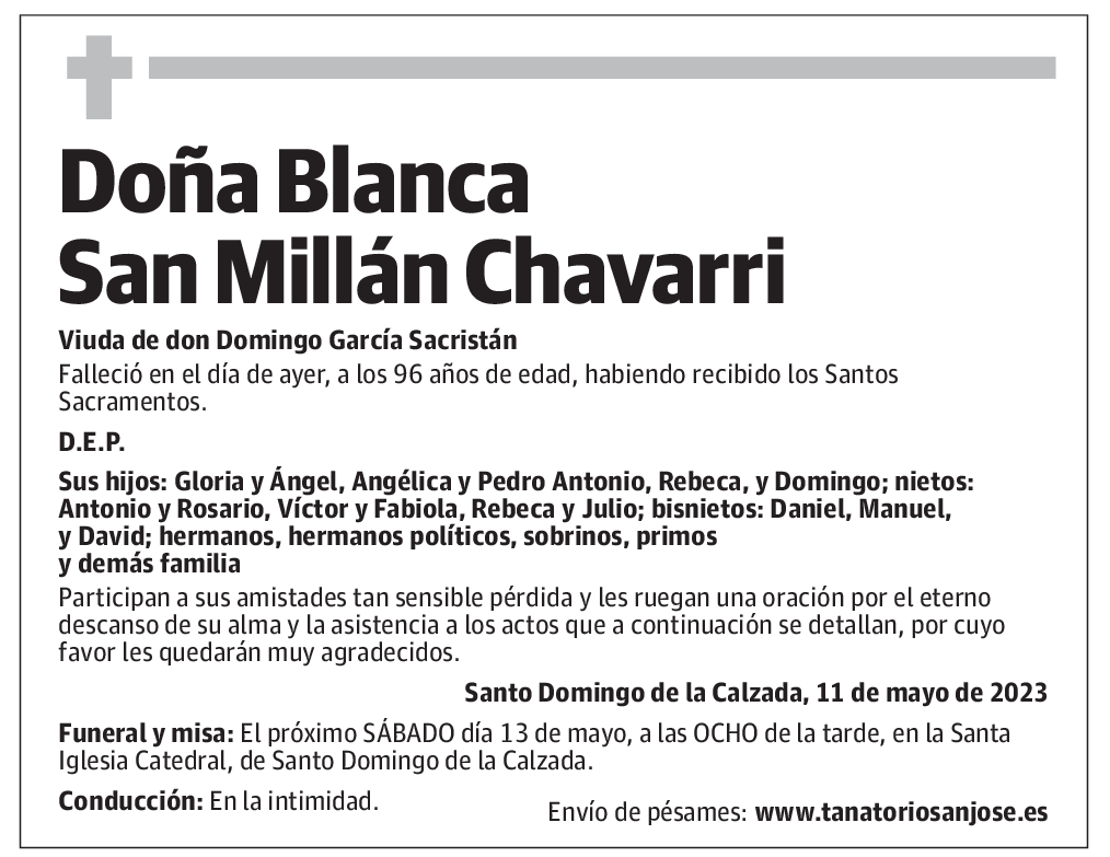Doña Blanca San Millán Chavarri