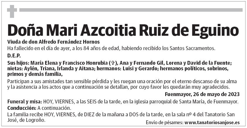 Doña Mari Azcoitia Ruiz de Eguino