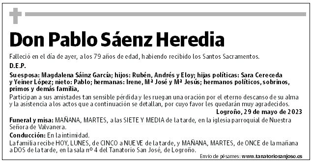Don Pablo Sáenz Heredia